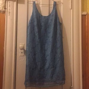 Sheer boho blue dress